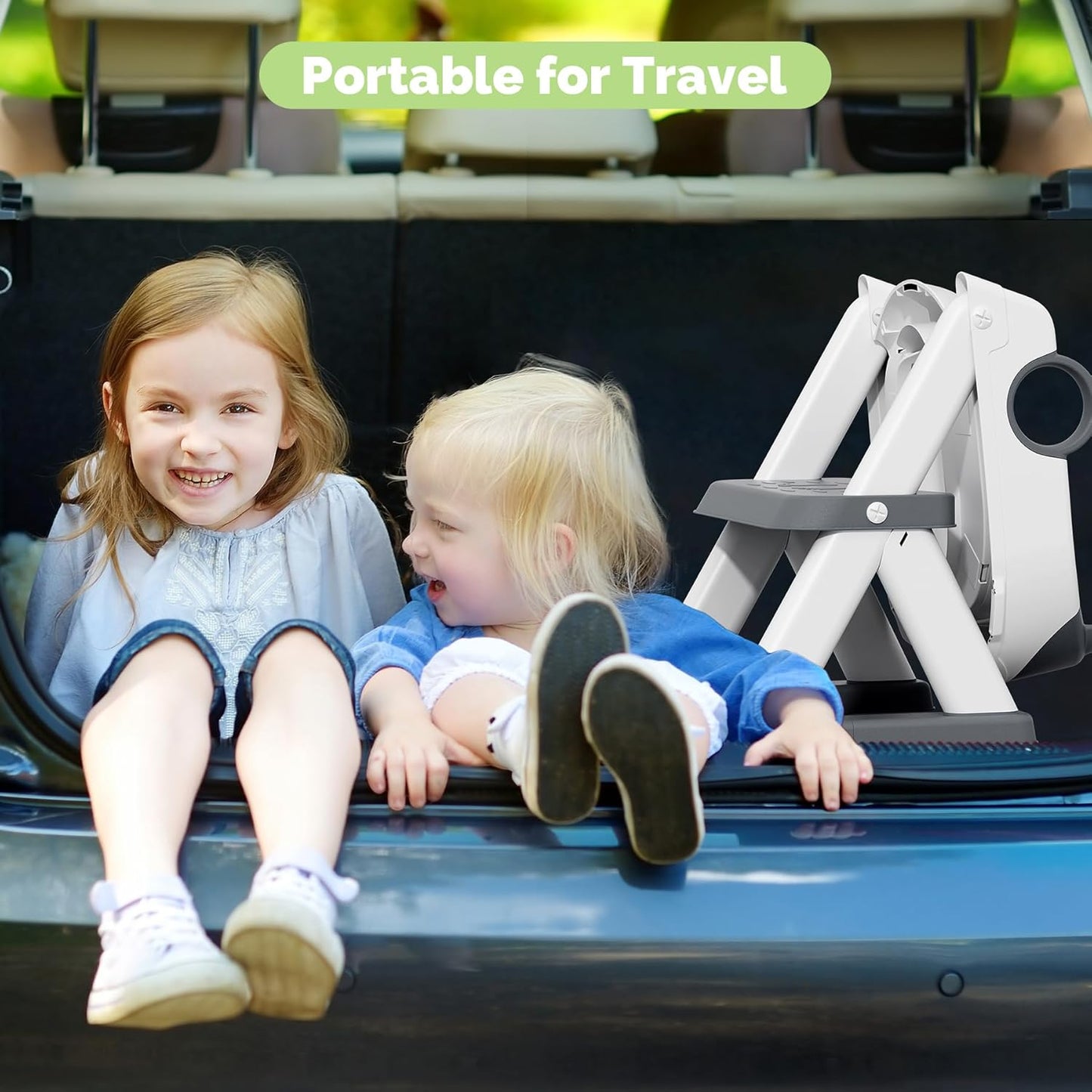 Bear potty training seat, upgrade toddler toilet seat with triangle base structure for kids boys girls, 2 in 1 bathroom potty training, waterproof cushioned mat with anti-slip pad (Grey)