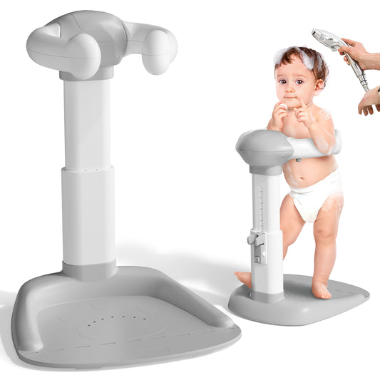 COOSEYABaby Shower Stand Support for Baby to Toddler, Adjustable Anti-Slip Shower Tower for Toddlers Changing Clothes, Applying Lotion by Standing up Themselves, Ideal Gift for Infants 8-36 months